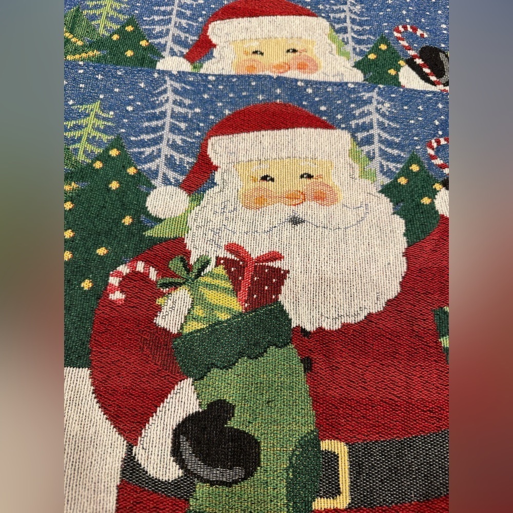 (NWT) Vintage BRAND NEW Set of 3 Christmas placemats + Mini Decor Christmas Tree